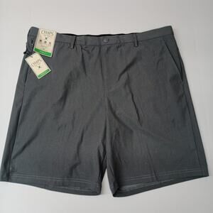 Chaps Golf Shorts Men's 40 Gray Slim Fit 9" Inseam Stretch Comfort Waistband